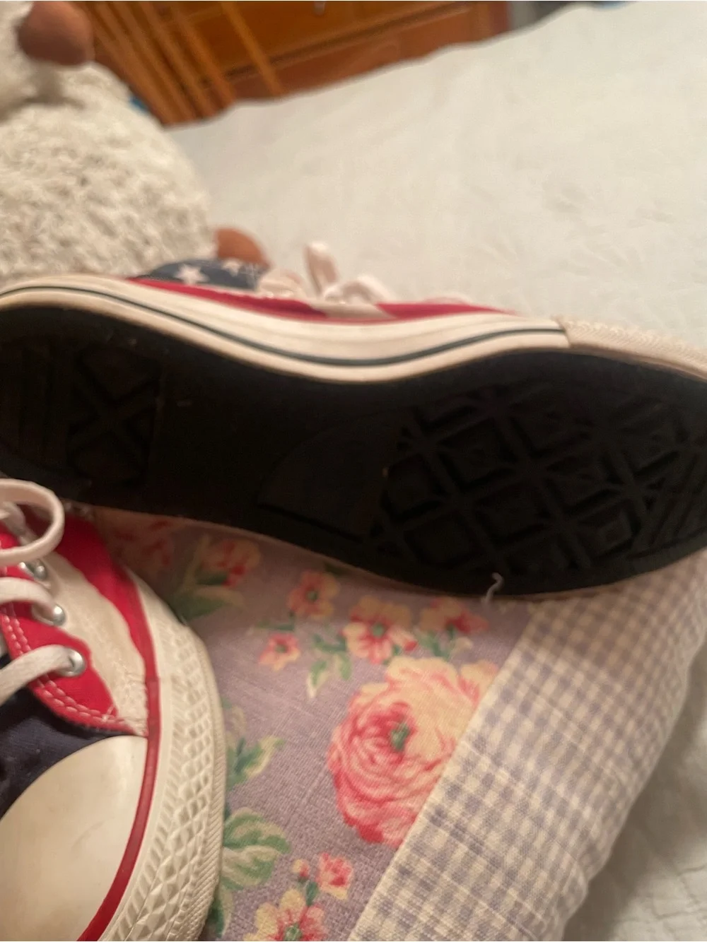 Converse Kids High-Top Sneakers in Red, Navy & White